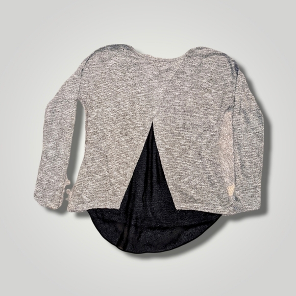 Tan Layered Long Sleeve Lightweight Top with Gold Thread Detail - Picture 2 of 3